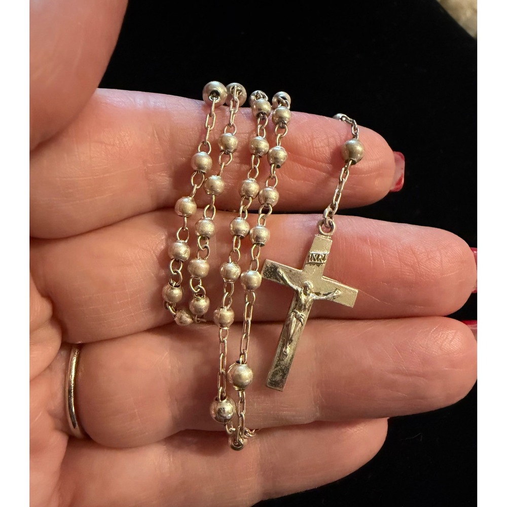 1960's Sterling Silver Miiat Rosary Beads